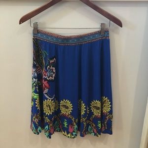 Desigual Skirt with floral design | Colour Blue | Size EU Small